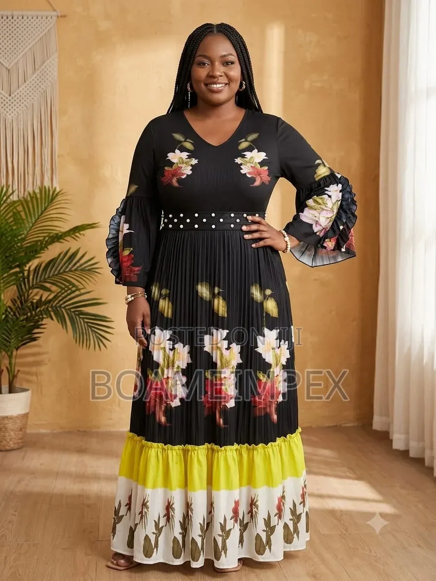 Miyaki High Fashion One Size Fits All Pleated Dress