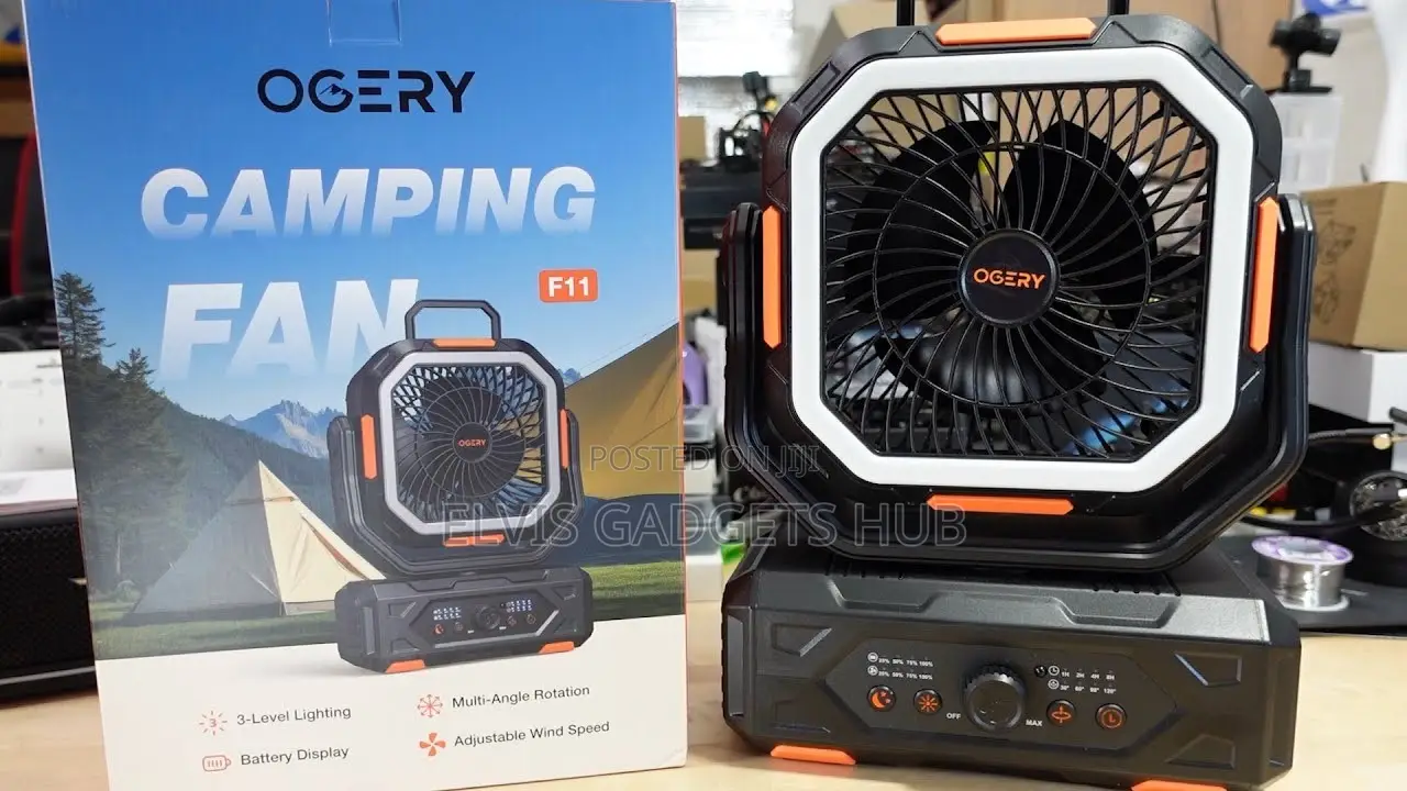 Rechargeable 30000mAh Camping Fan