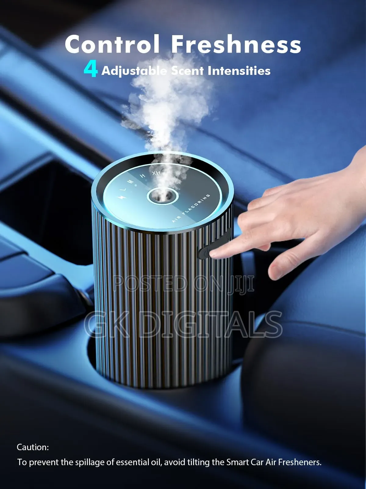 Humidifier & Car Air Freshener – Light, Silent Mist, Home & Car Use