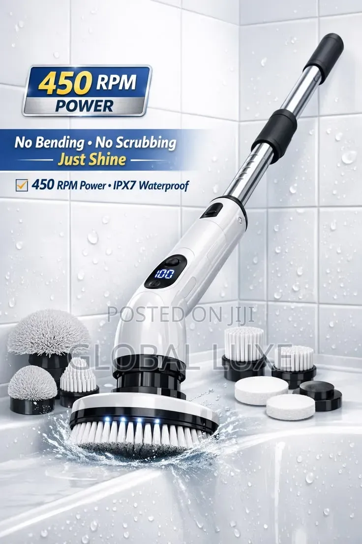 Electric Spin Scrubber – Cordless Bathroom & Home Cleaning Brush