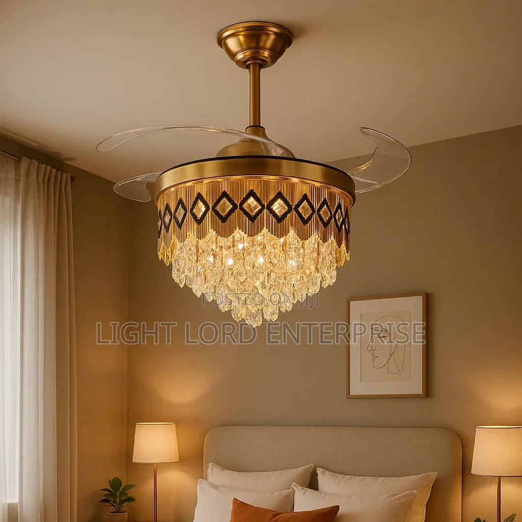 48" Chandelier Fan Light With Remote Control