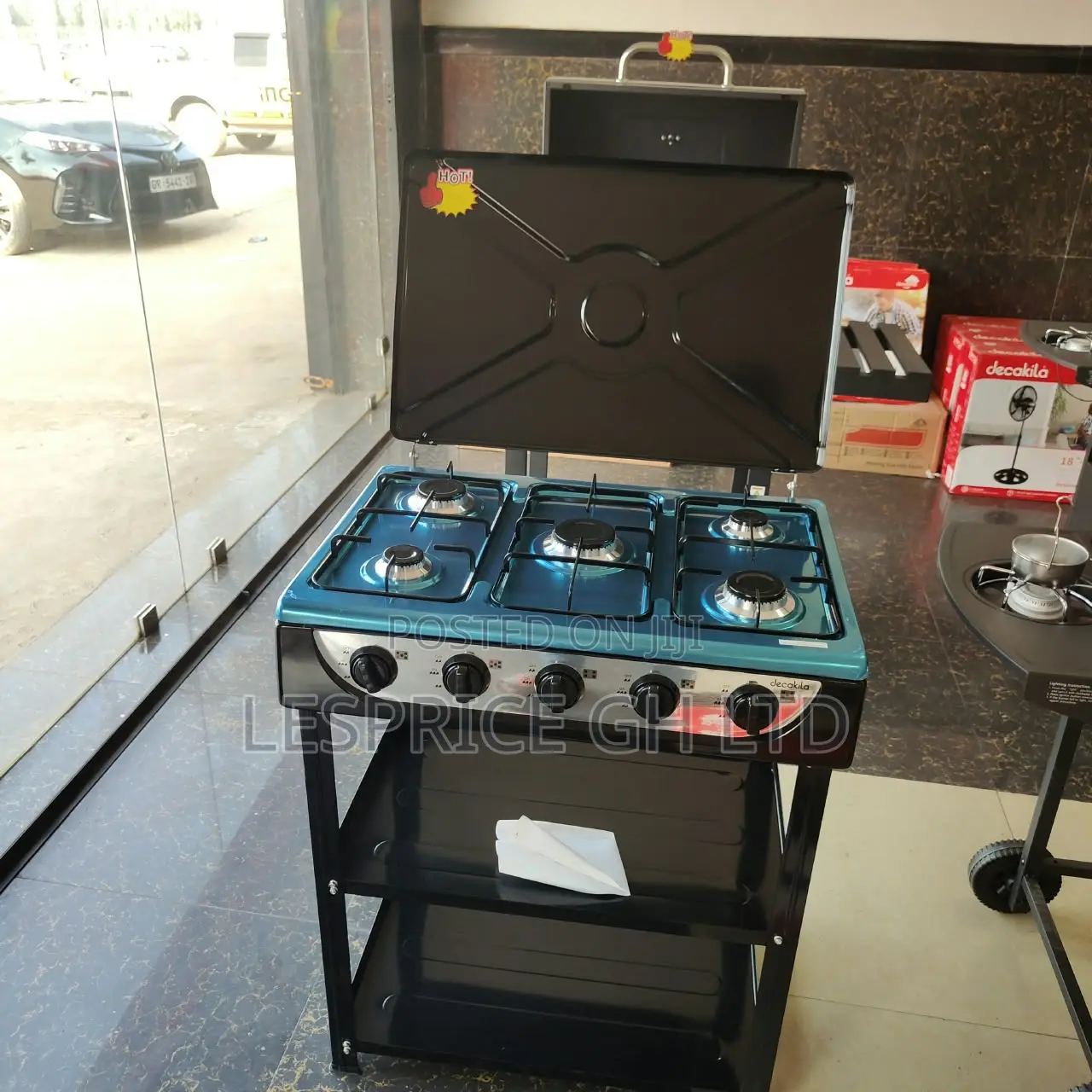 Hugely Discounted 5 Burner Gas Stove With Shelf From Decakila