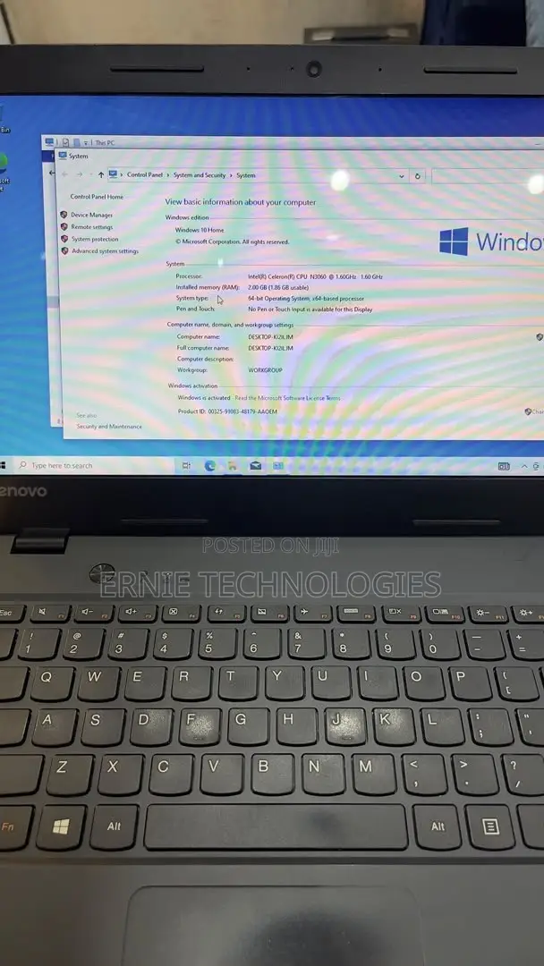 Laptop Lenovo IdeaPad 100 2GB Intel SSD 32GB