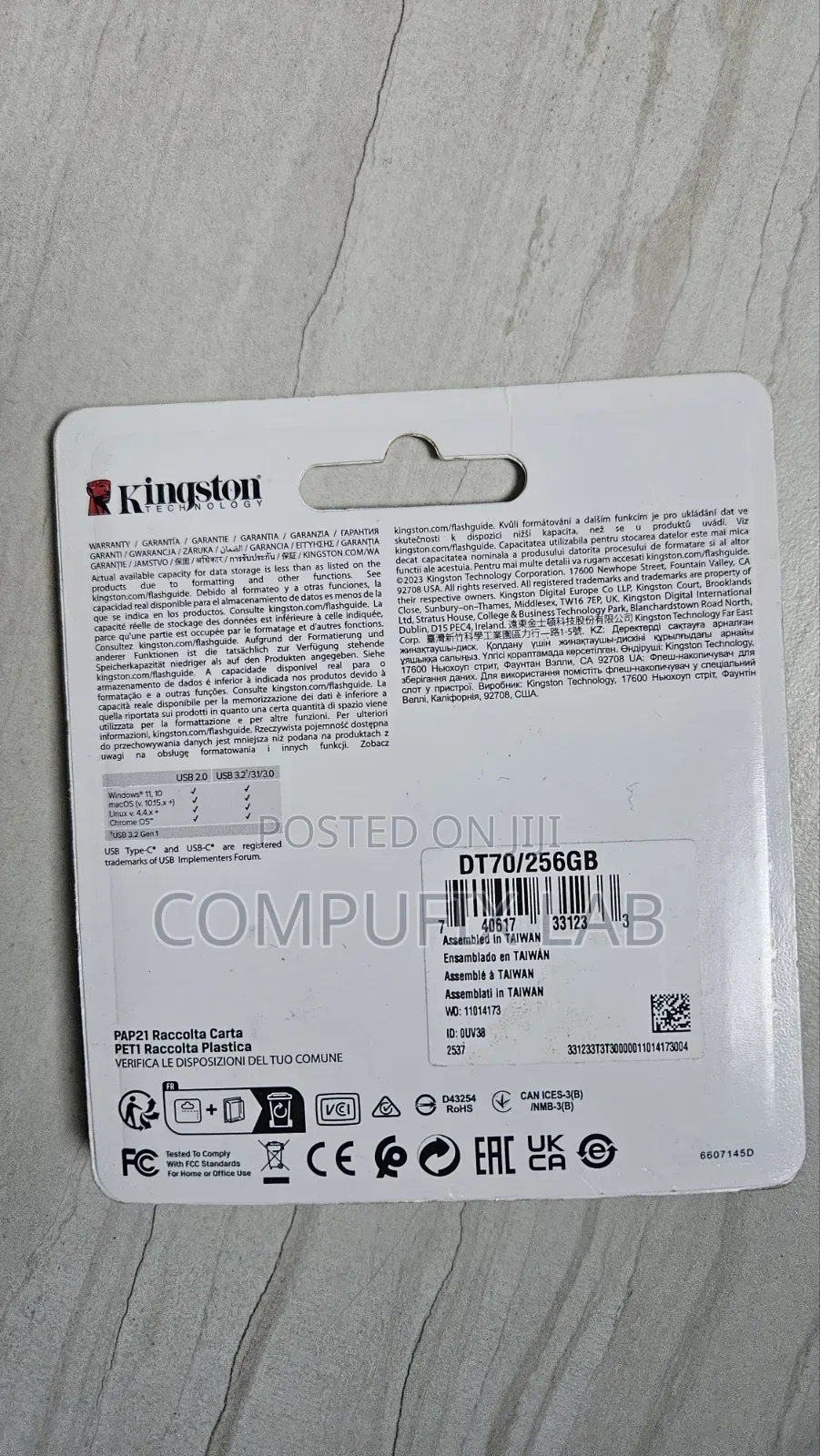 Kingston DataTraveler 70 (DT70) 256GB USB-C.