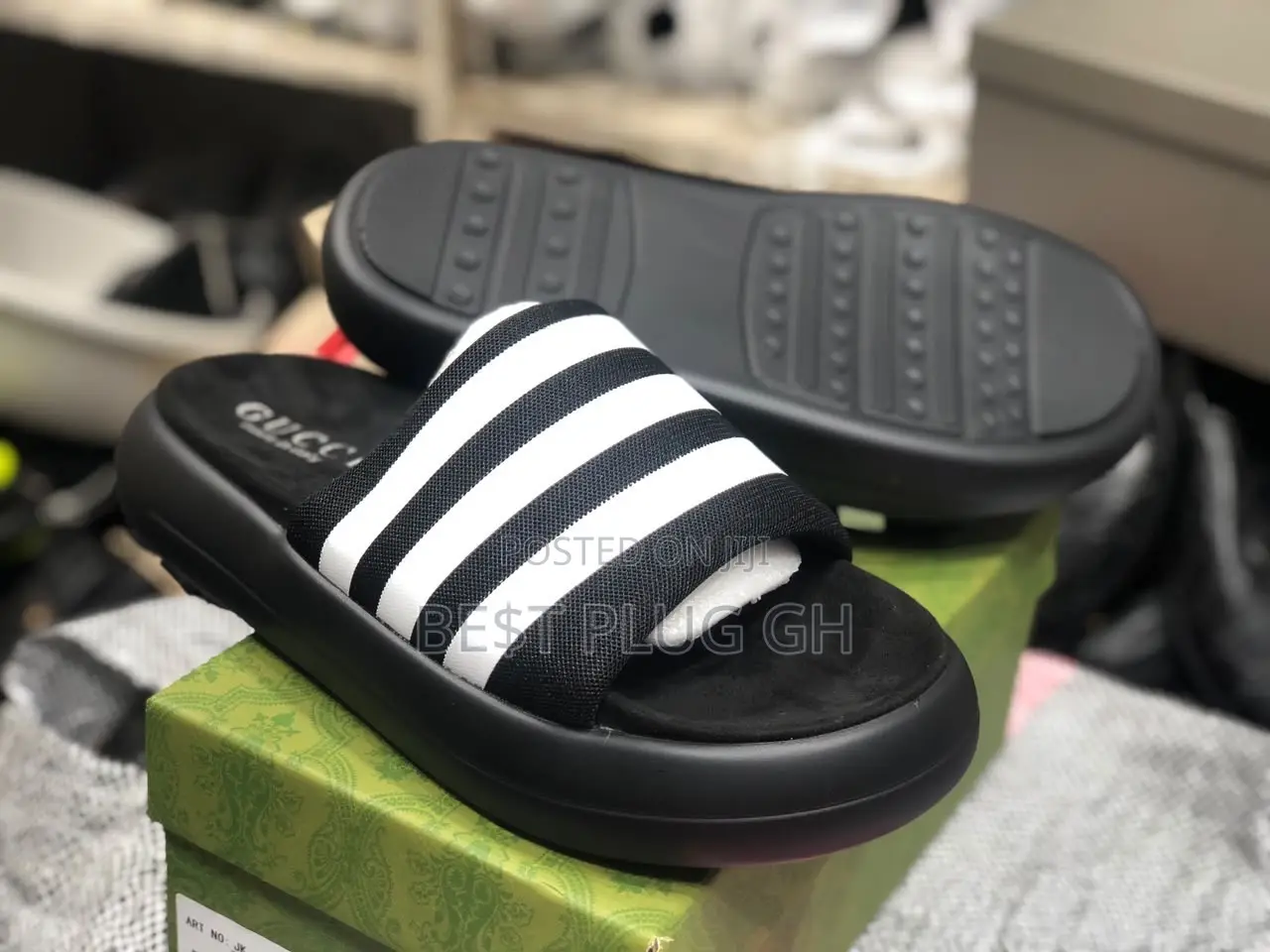 Adidas and Burbery Slippers