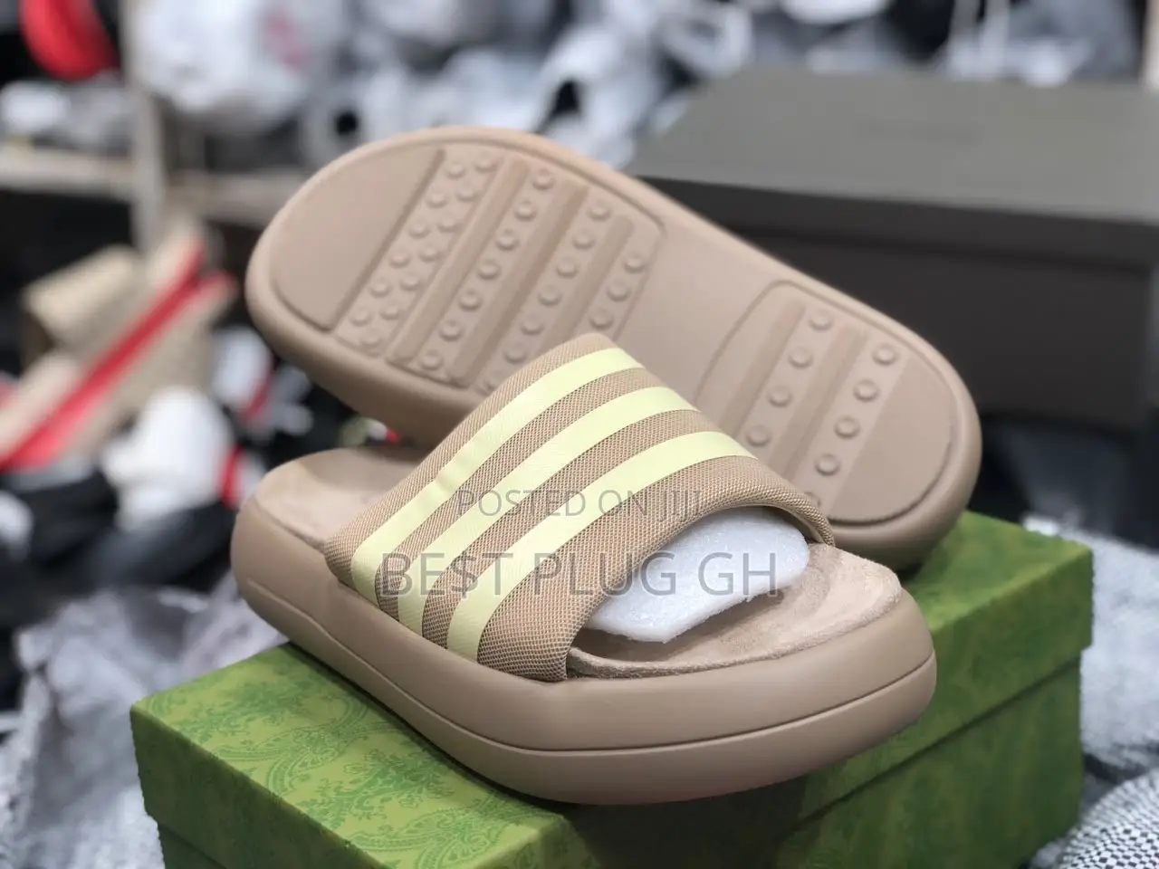 Adidas and Burbery Slippers