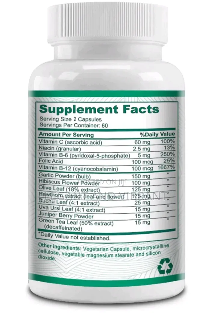 Hawthorn Berry Vitamin B12 Blood Pressure 120 Caps Heart Circulation