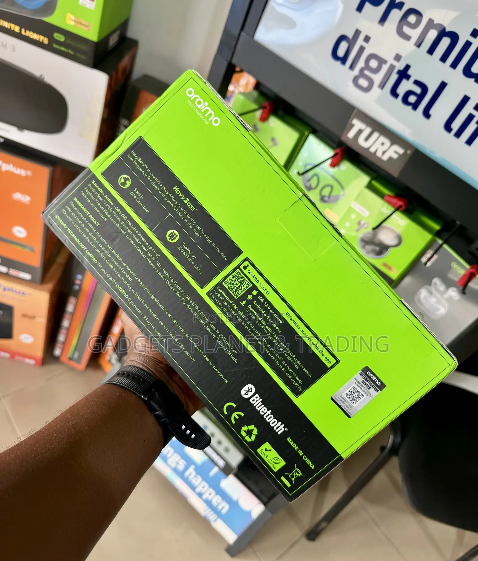 Oraimo Spacebox Active Loud Beats Speaker Dual Stereo 25W + Fm Radio