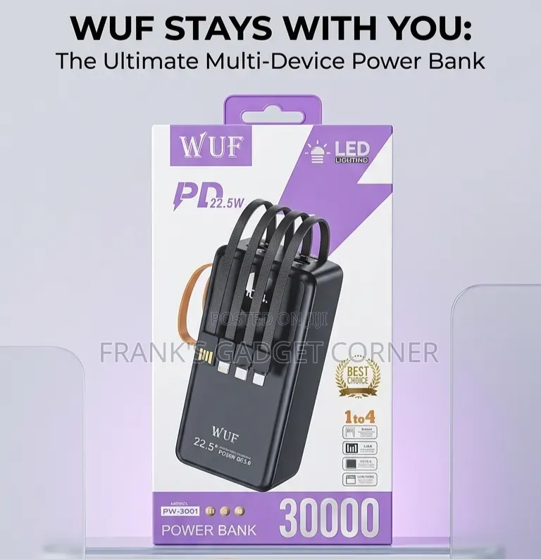 WUF Power Bank 30000mAh