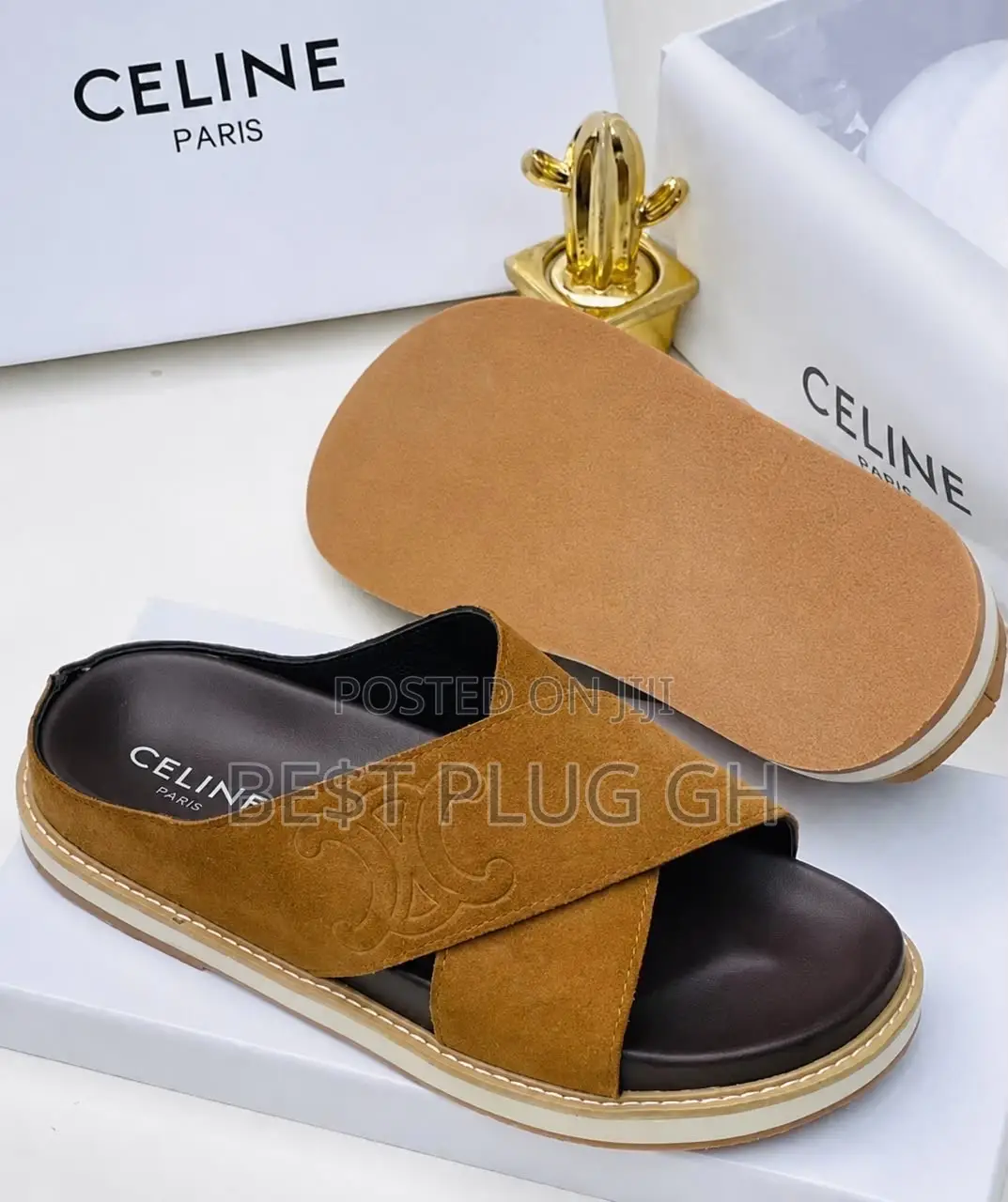 Celine Paris Luxury Cross Slides