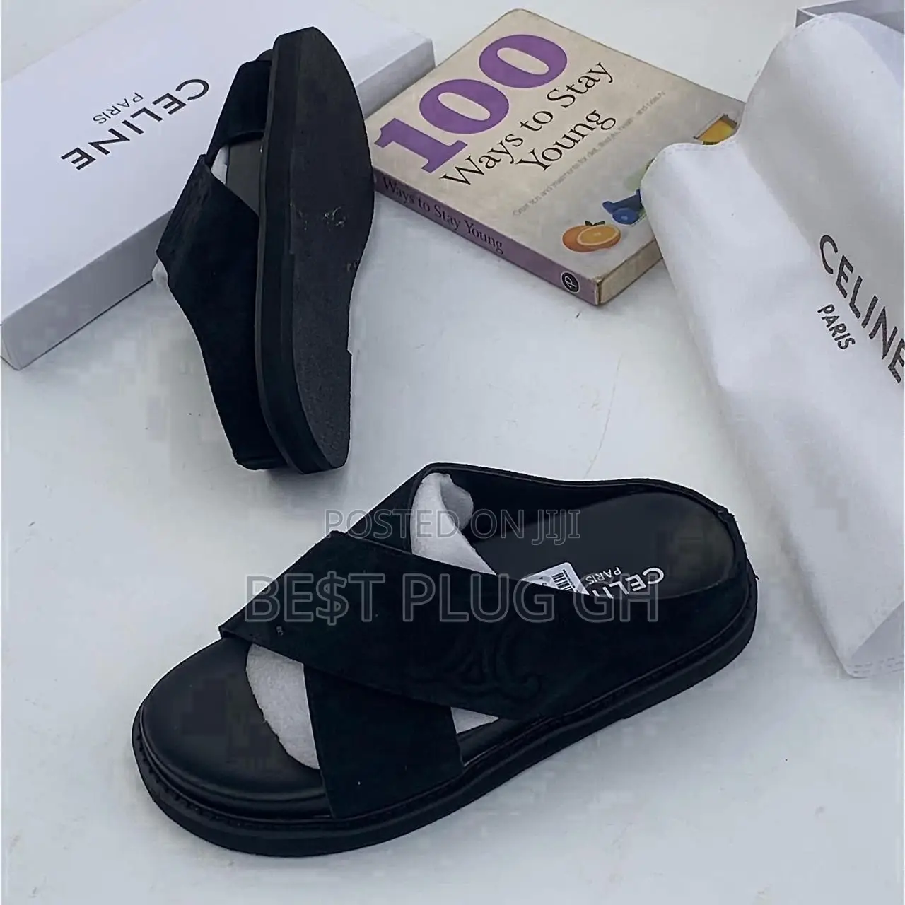 Celine Paris Luxury Cross Slides