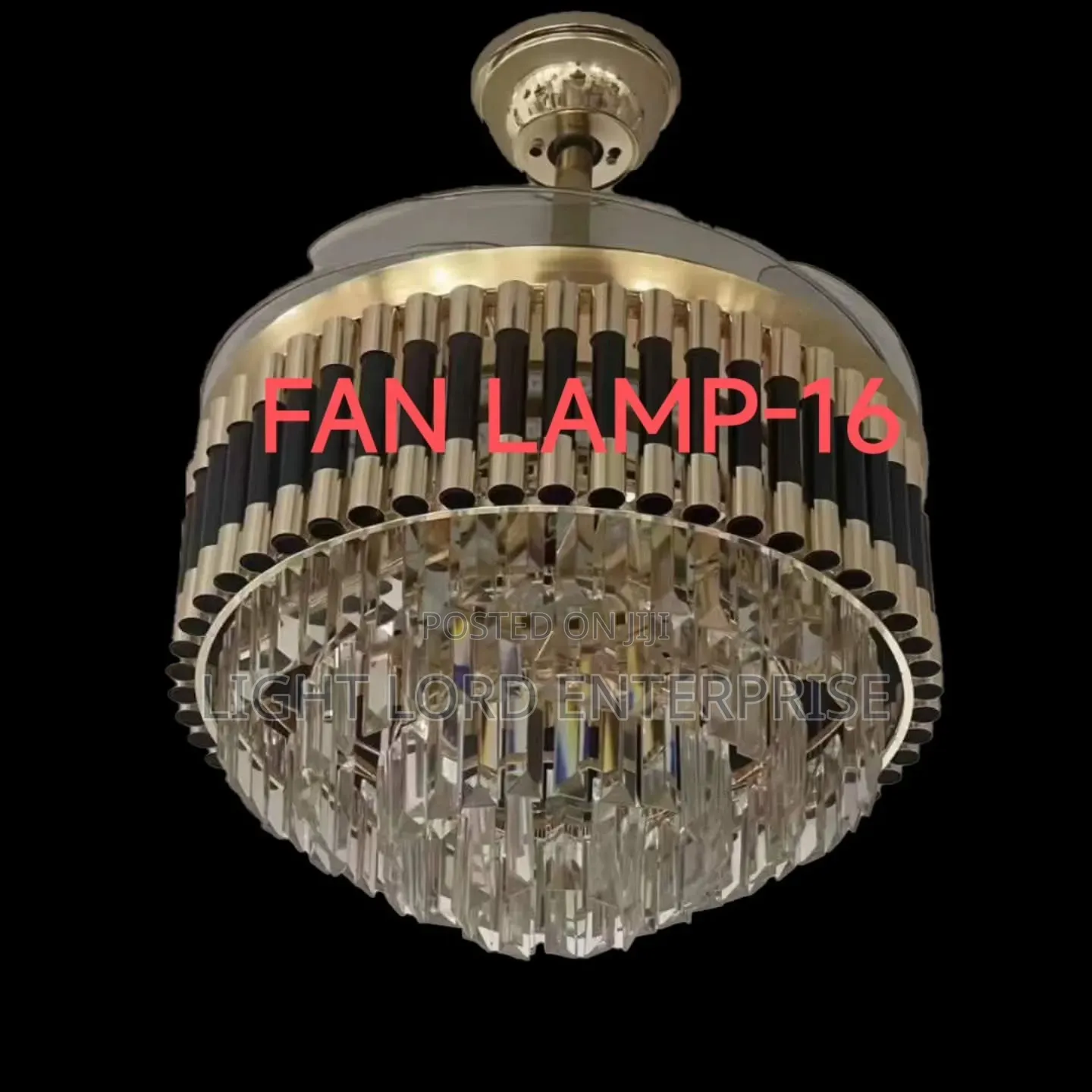 Zebra Sign Chandelier Fan Light