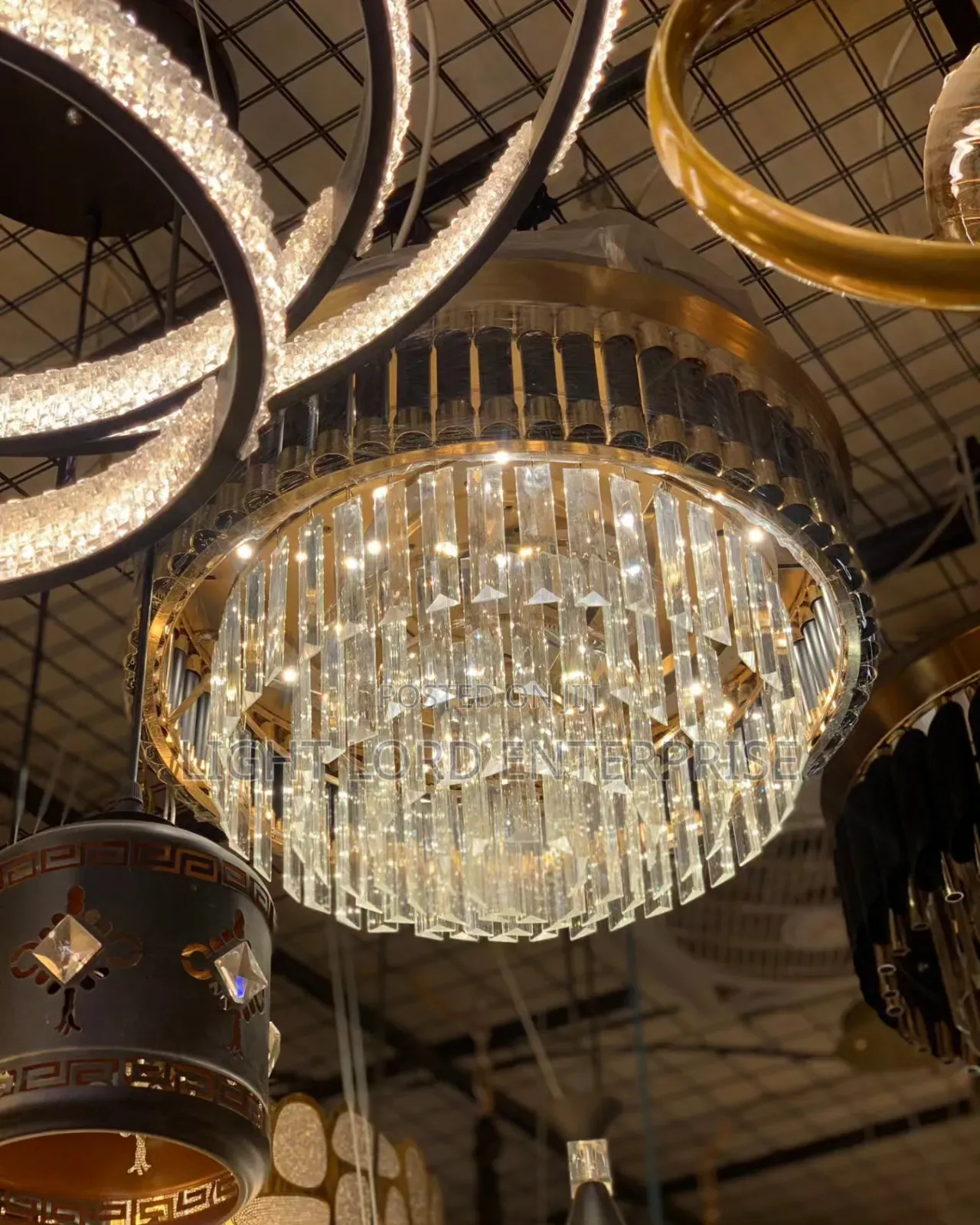 Zebra Sign Chandelier Fan Light