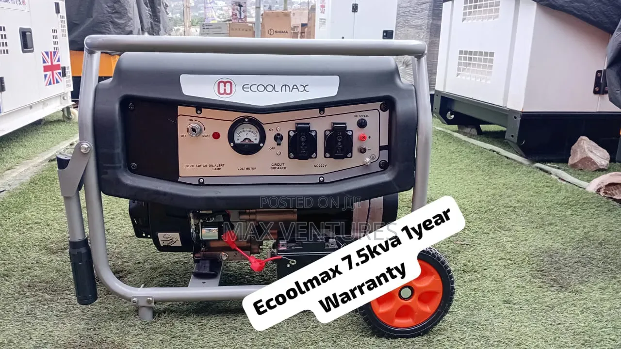 Brand New Ecoolmax 7.5kVA Diesel Generator 7.5kva