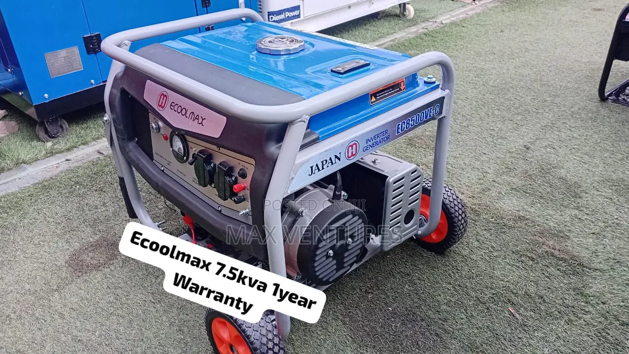 Reliable Ecoolmax 7.5kVA Diesel Generator for Homes 7.5kva