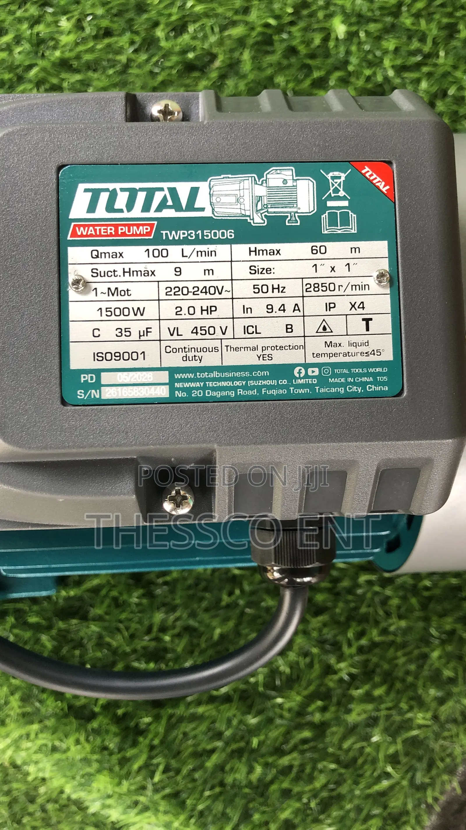 Water Pump 1500w(2hp)