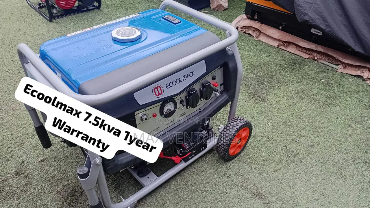 Heavy-Duty Ecoolmax 7.5kVA Diesel Generator 7.5kva