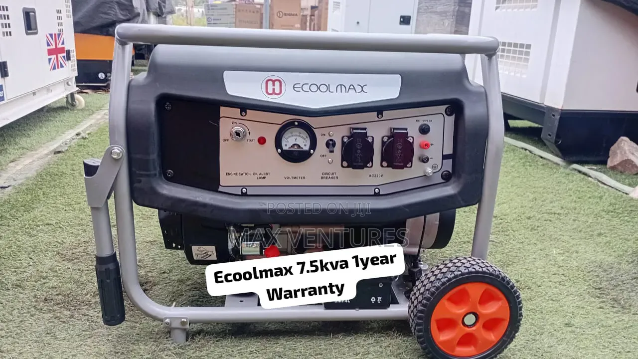 Heavy-Duty Ecoolmax 7.5kVA Diesel Generator 7.5kva