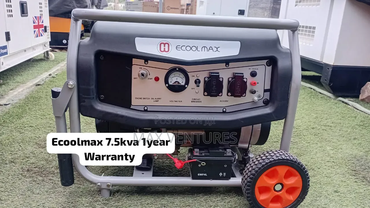 Original Ecoolmax 7.5kVA Diesel Generator for Sale 7.5kva