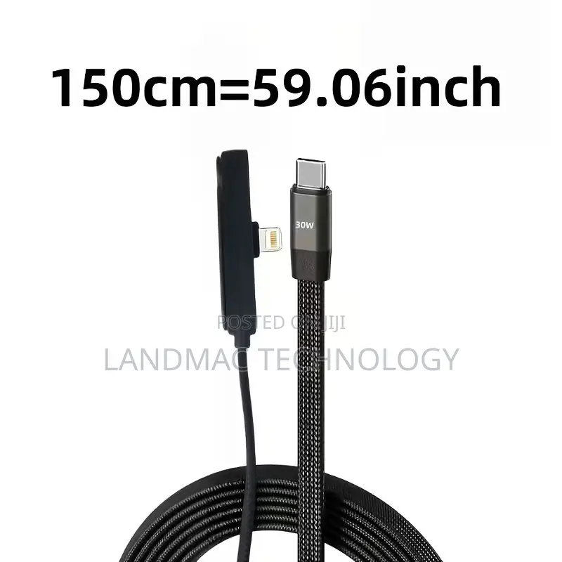 240W Fast Charging iPhone Charging & Data Cable, Built-in Phone Stand