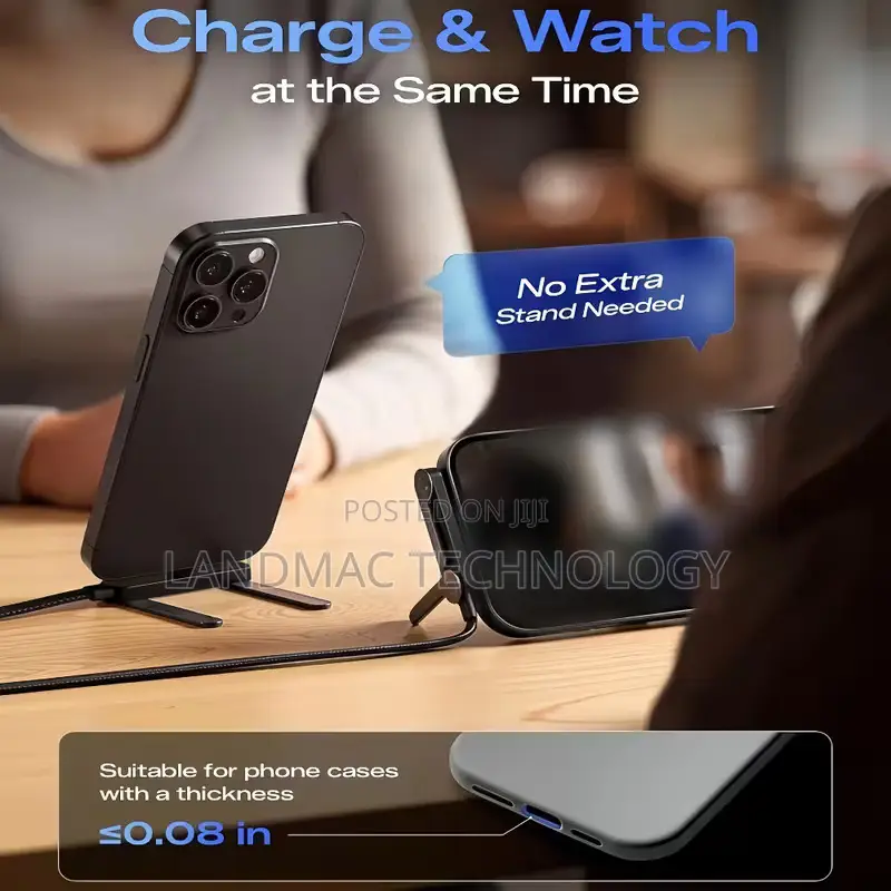 240W Fast Charging iPhone Charging & Data Cable, Built-in Phone Stand