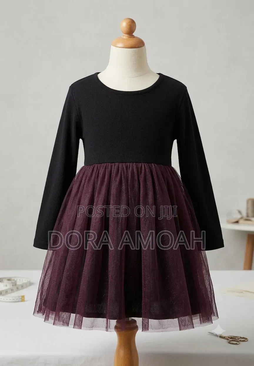 Black & Plum Tulle Party Dress 🖤💜