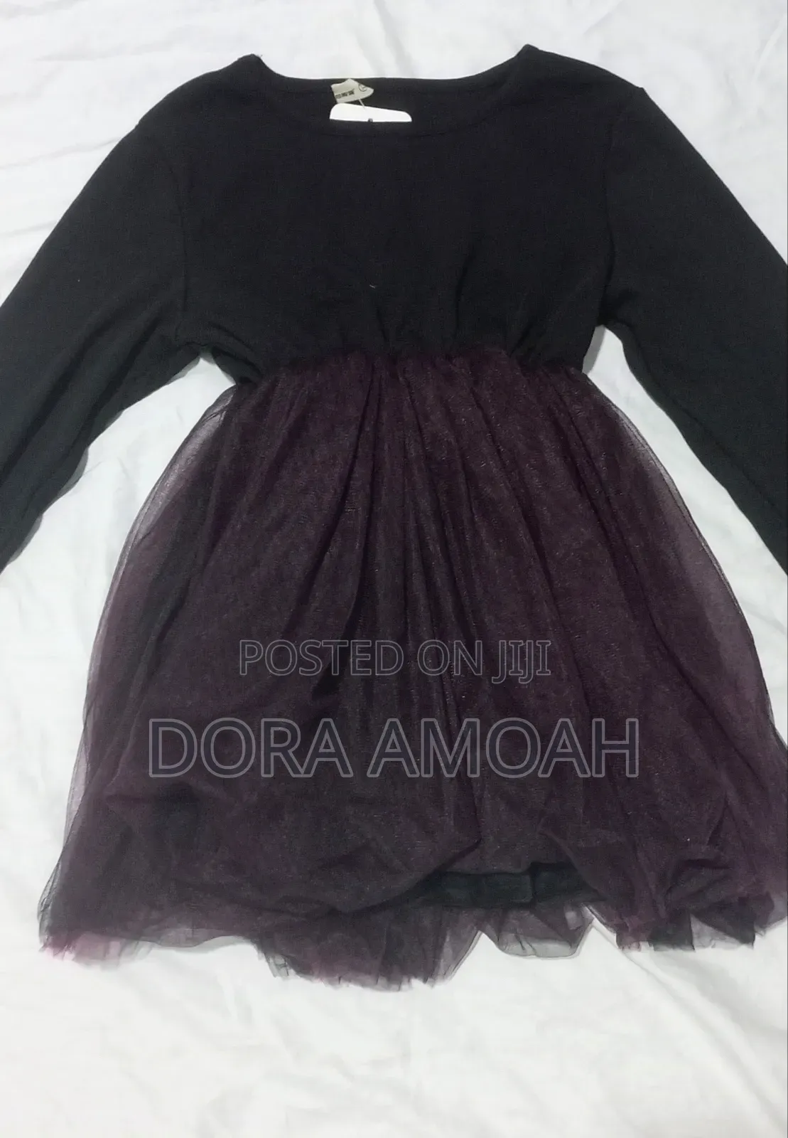 Black & Plum Tulle Party Dress 🖤💜