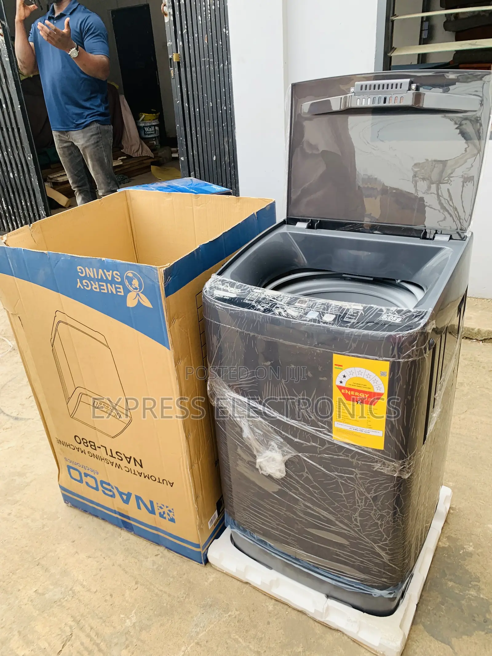 Call ☎ Nasco 8KG Top Load Fully Automatic Washing (NASTL-B80) – Dark