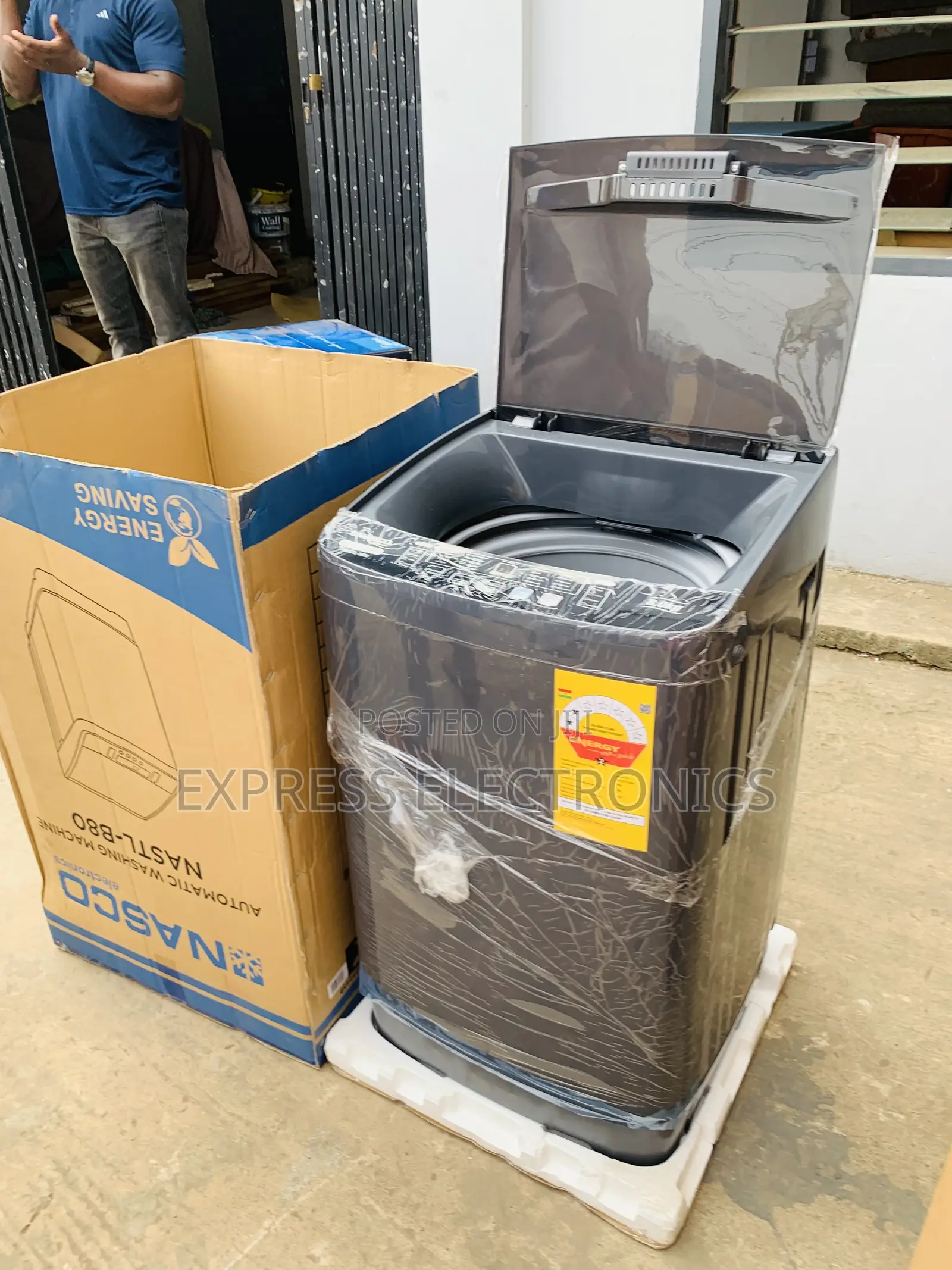 Call ☎ Nasco 8KG Top Load Fully Automatic Washing (NASTL-B80) – Dark