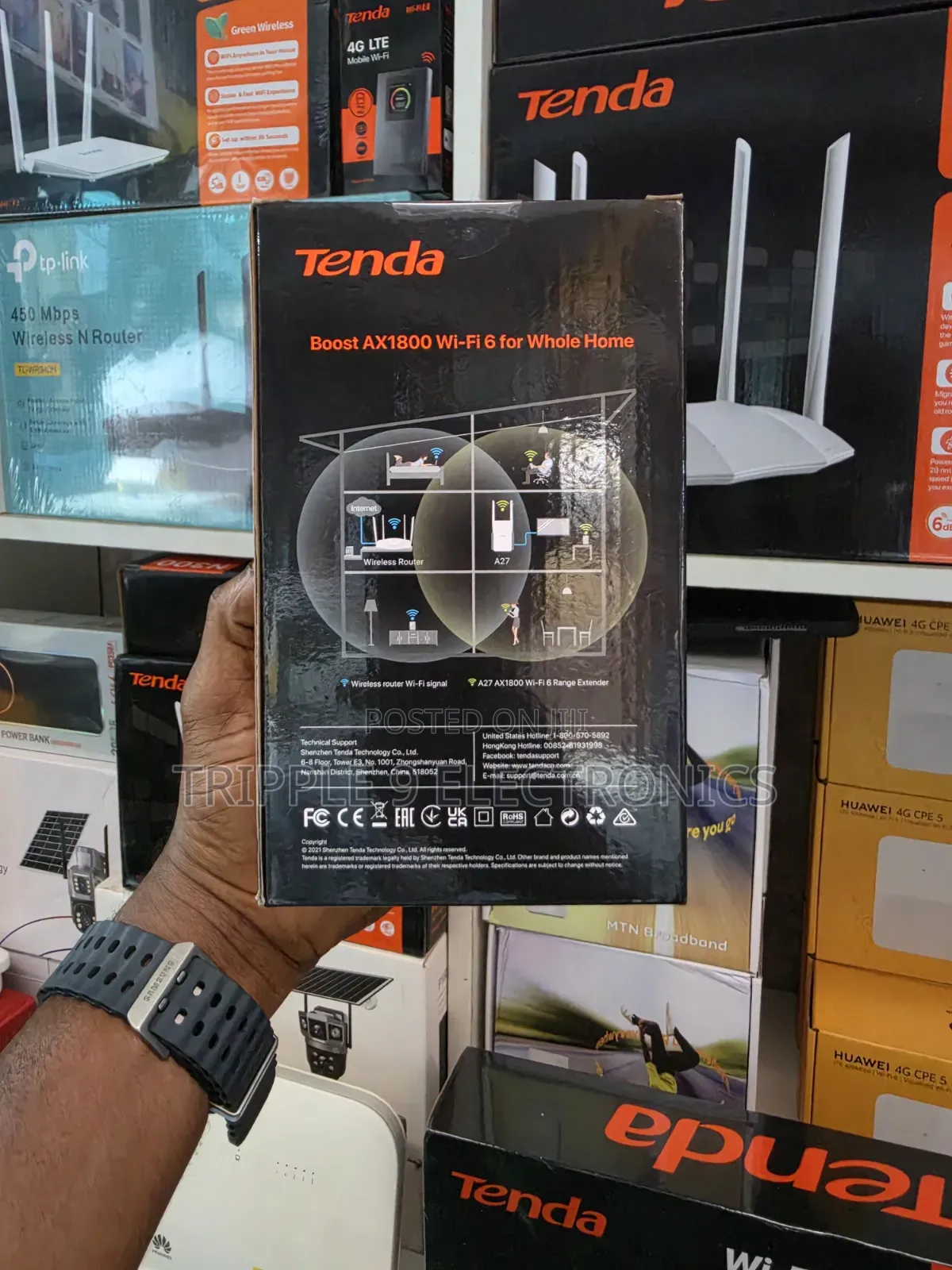 Tenda AX1800 5ghz Wireless Repeater/ Acess Point
