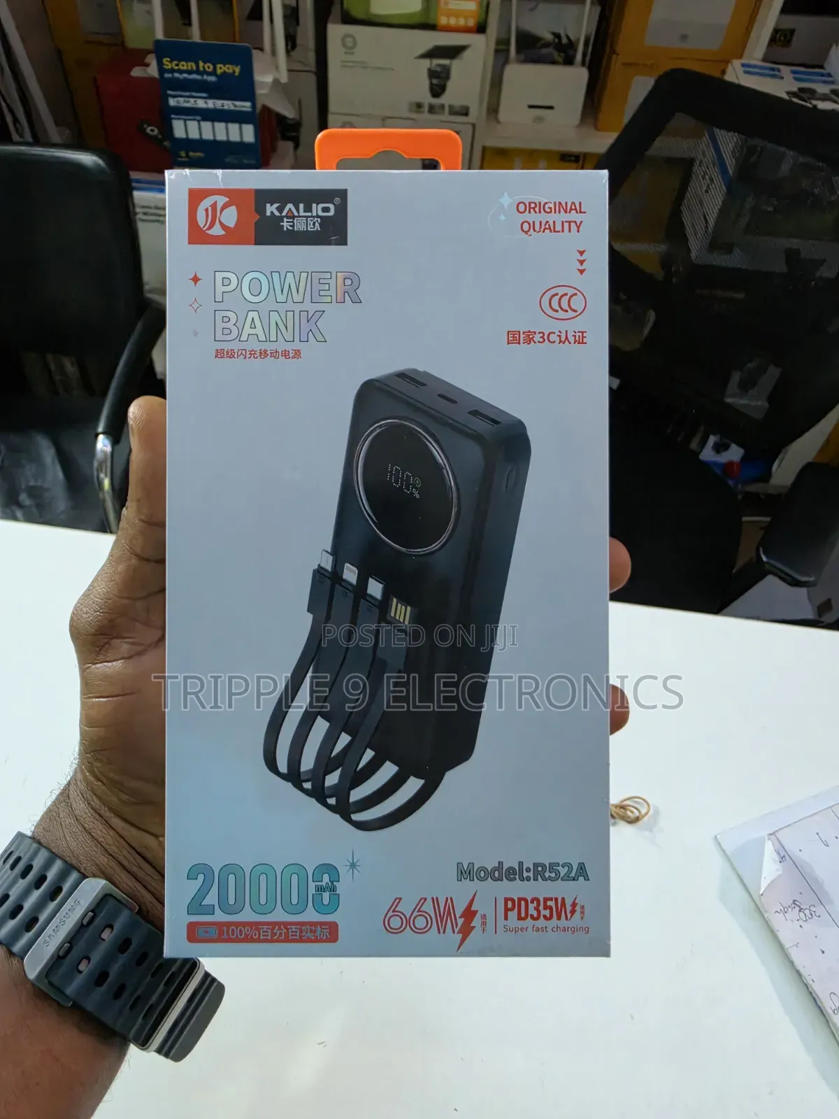 Super Speed Kalio Original 66W Power Bank for Phones and Tablets.