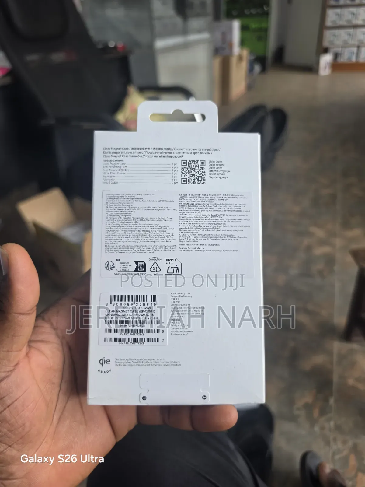 Clear Magnetic Case for Galaxy Fold 8