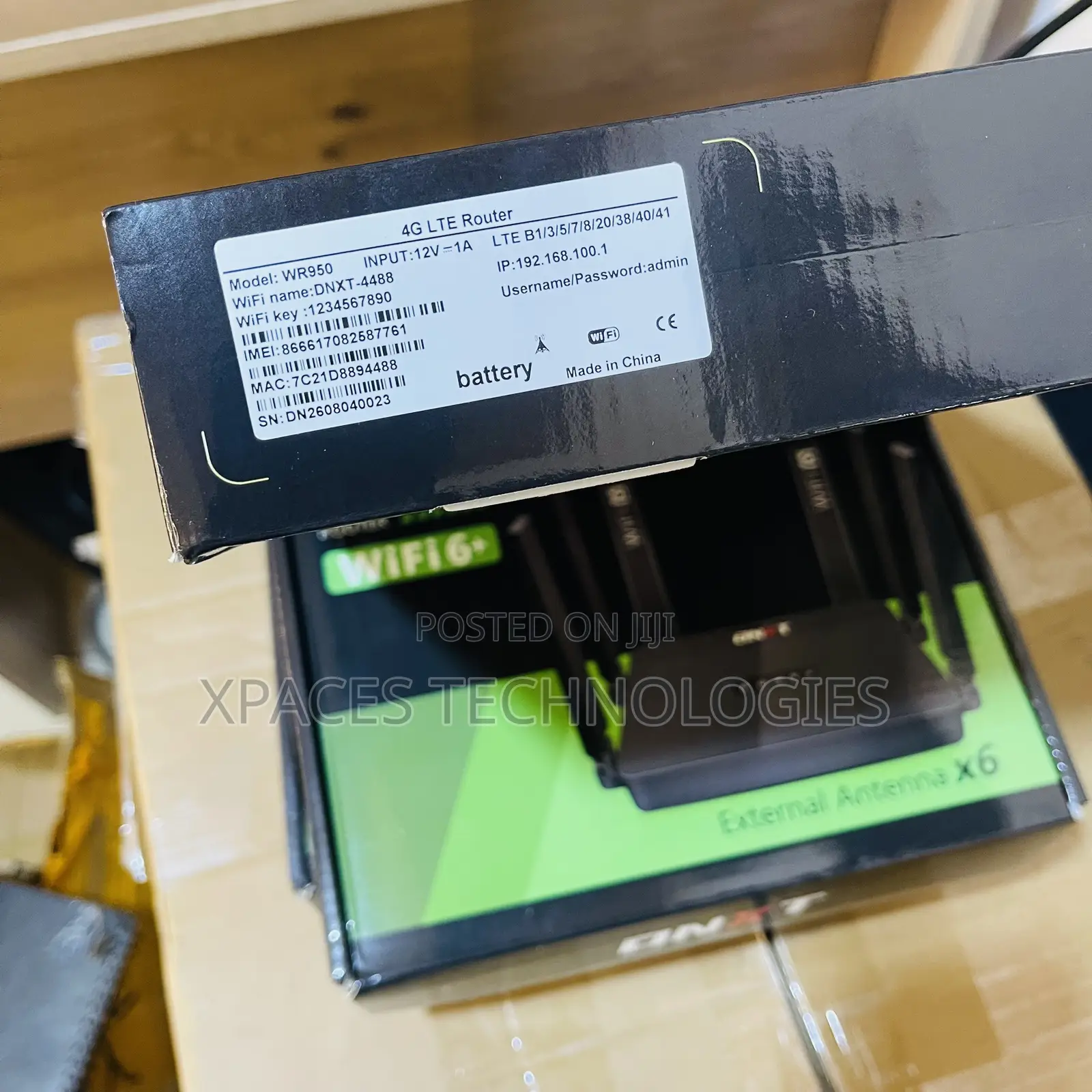 Wi-Fi6+ DNXT WR950 4g/5g LTE Rechargeable Router (MTN, Telecel, Tigo)