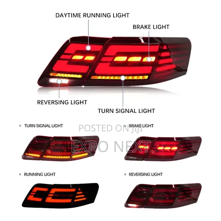 Camry 2007-2011 Red, Smoked Black Led Tail Lights
