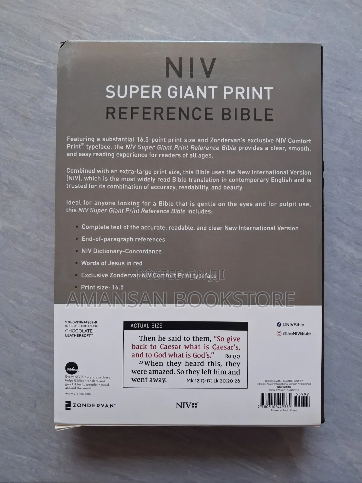 NIV Super Giant Print Reference Bible