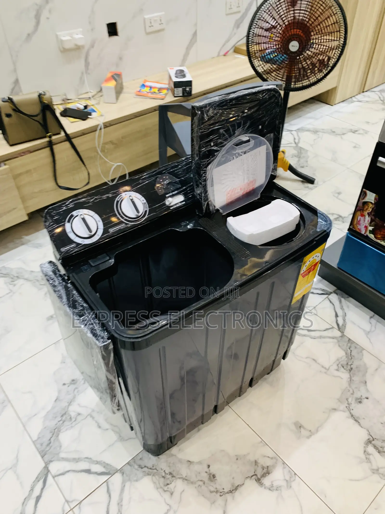 Get a New Nasco 7.0kg Twin Tub Washing Machine - Dark Grey (NAS-07-TW)