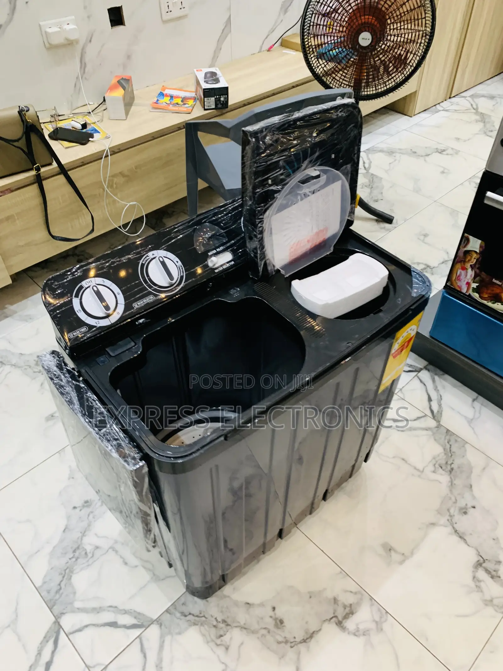 Get a New Nasco 7.0kg Twin Tub Washing Machine - Dark Grey (NAS-07-TW)