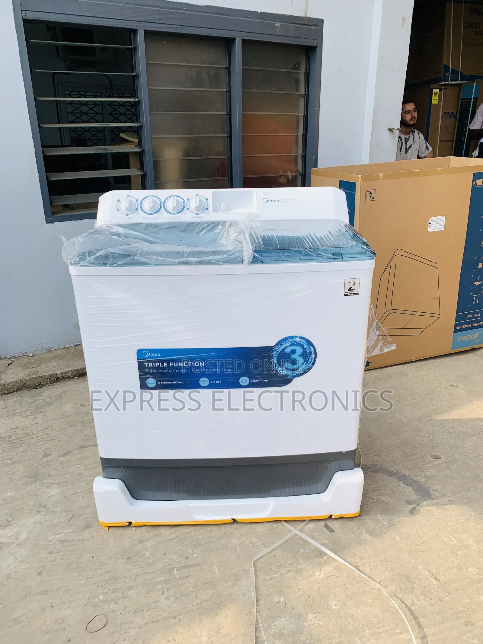 Best Buy Midea 18 KG Twin Tub Semi Automatic Washing Machine MT100W180