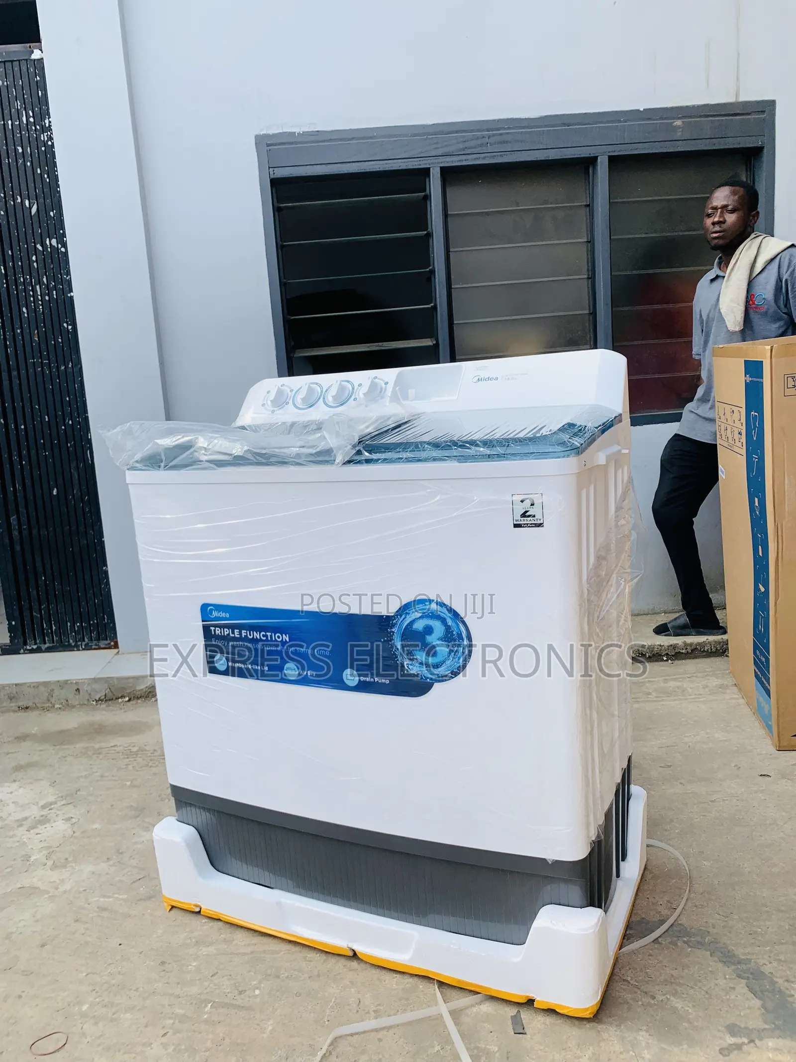 Ultra High Midea 18 KG Twin Tub Semi Auto Washing (MT100W180/WGH