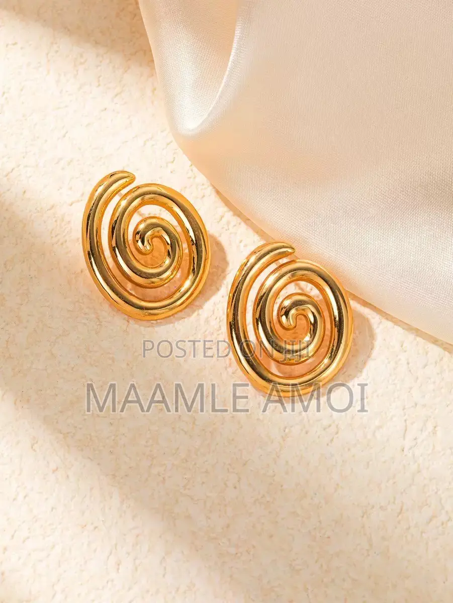 Cute Golden Statement Earrings