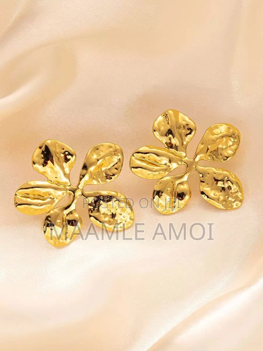 Cute Golden Statement Earrings