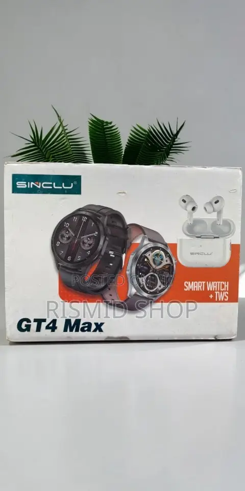 Sinclu Gt4 Max Smart Watch + Bluetooth TWS Earphones