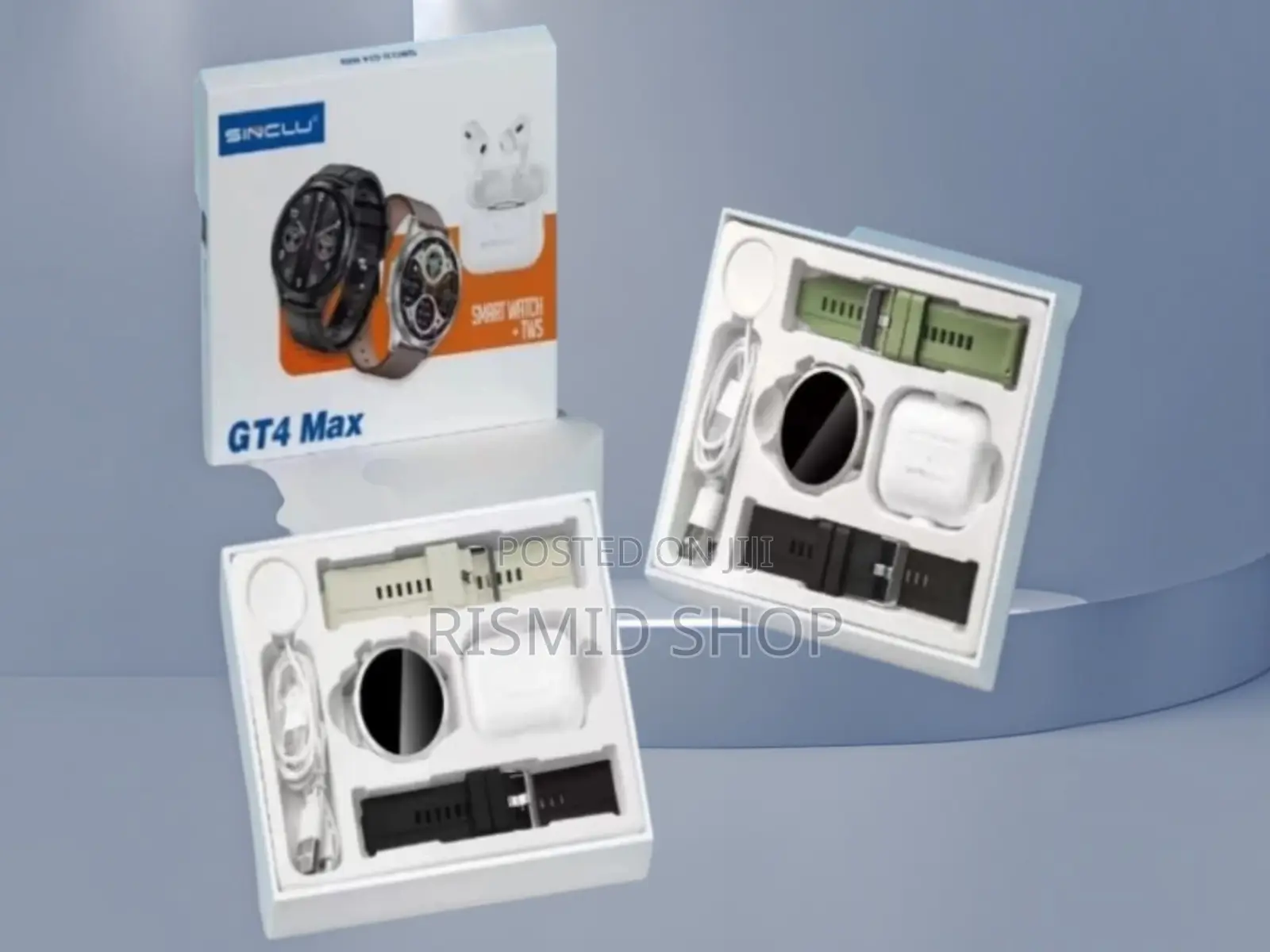 Sinclu Gt4 Max Smart Watch + Bluetooth TWS Earphones