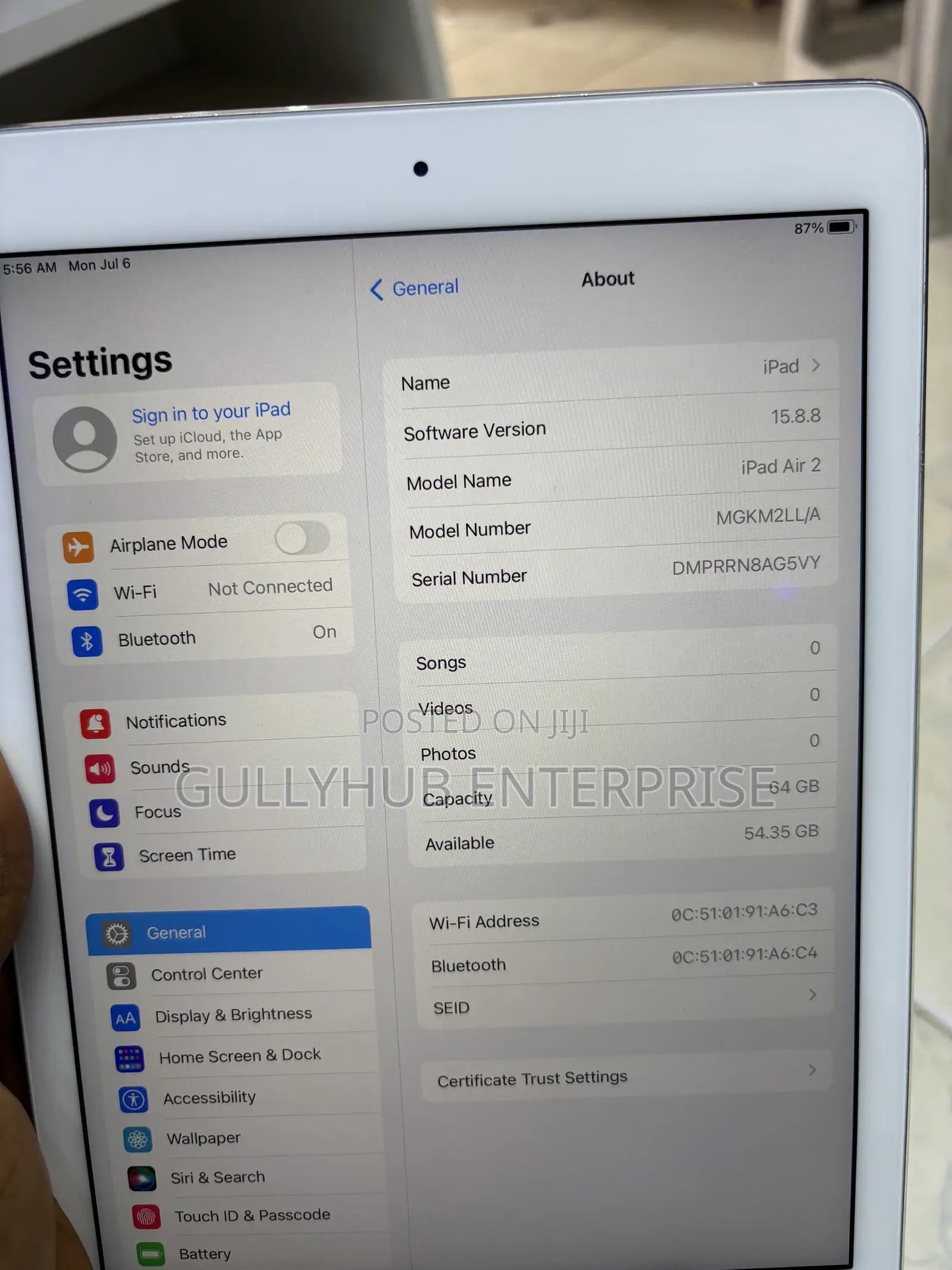 Apple iPad Air 64 GB Silver
