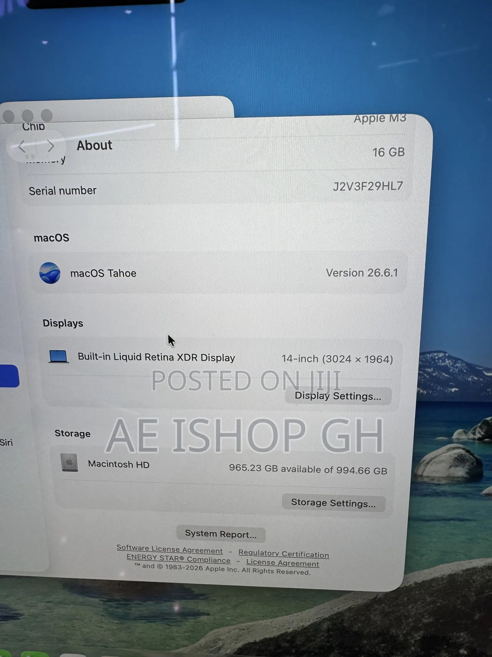 Laptop Apple MacBook Pro 2023 M3 16GB Apple M3 SSD 1T