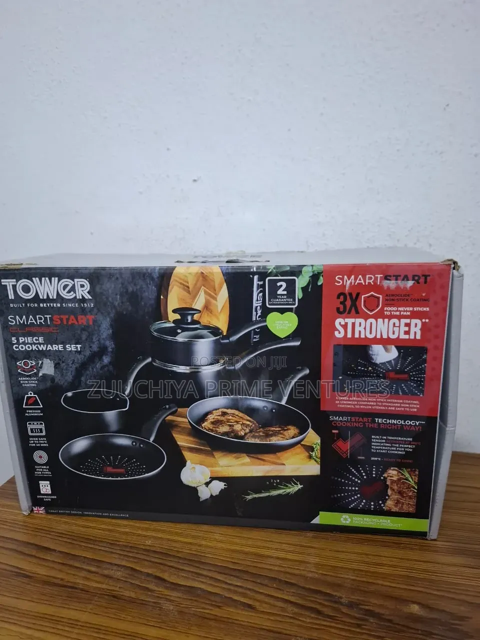 Tower 5 PCS Non-Stick Cookware 3 X Stronger 
From ...UK 🇬🇧