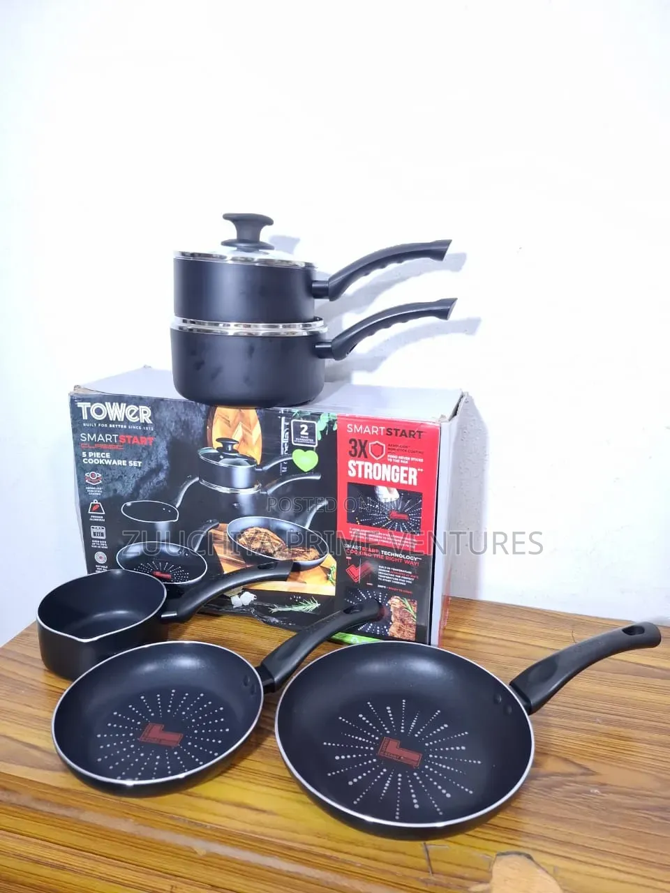 Tower 5 PCS Non-Stick Cookware 3 X Stronger 
From ...UK 🇬🇧