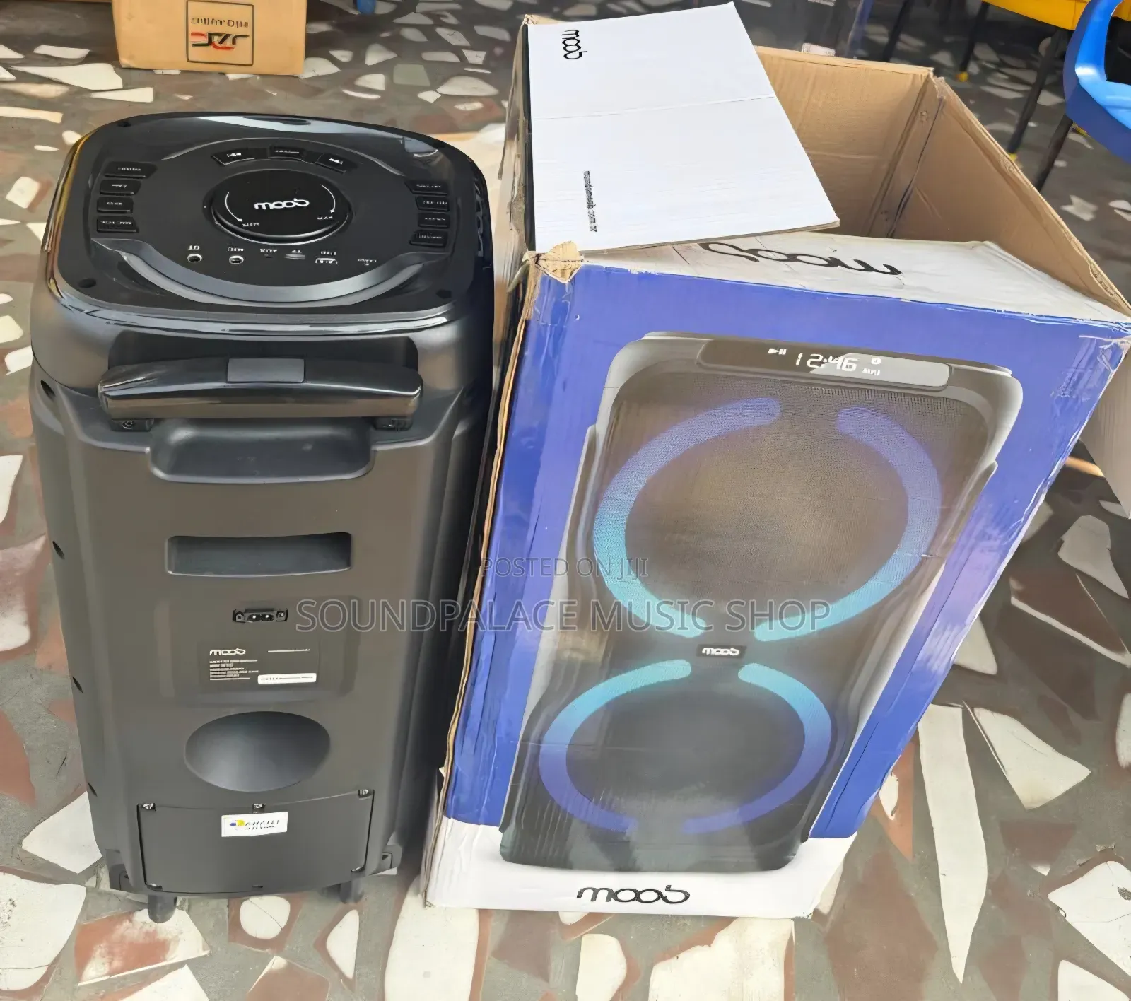 Mood 8x8-Inch Bluetooth Rechargeable Party Speaker
