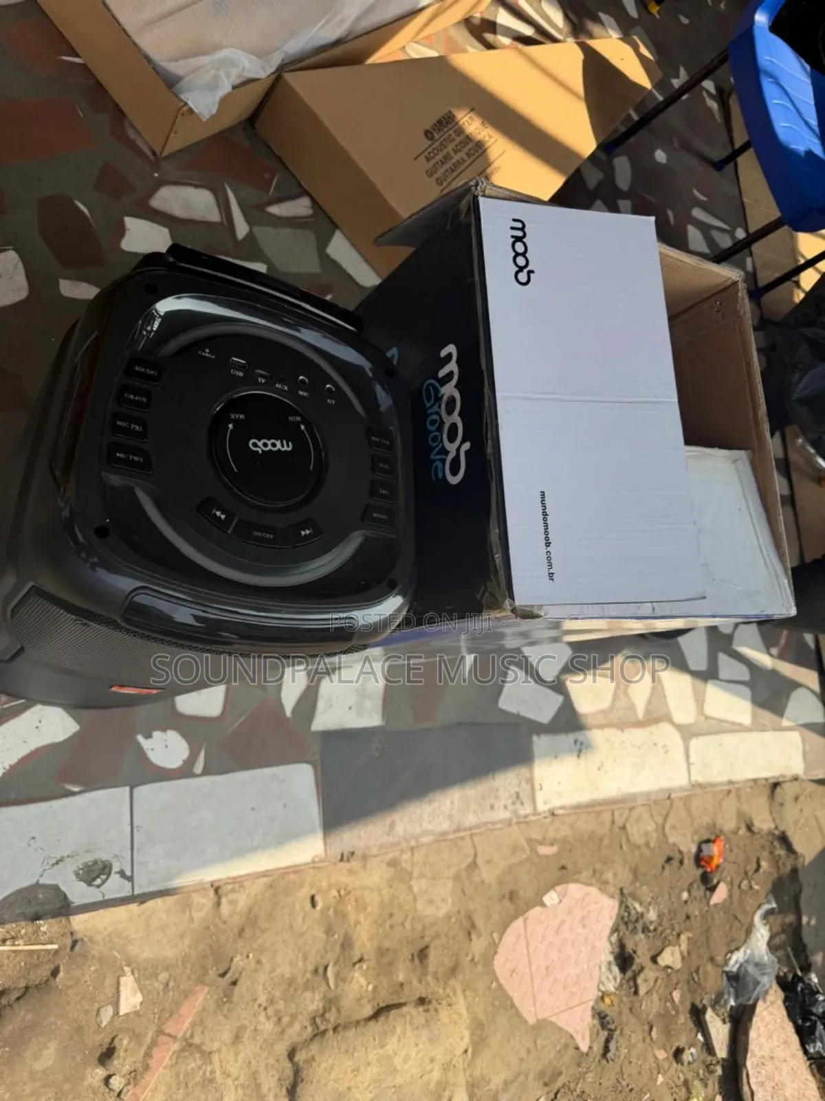 Mood 8x8-Inch Bluetooth Rechargeable Party Speaker
