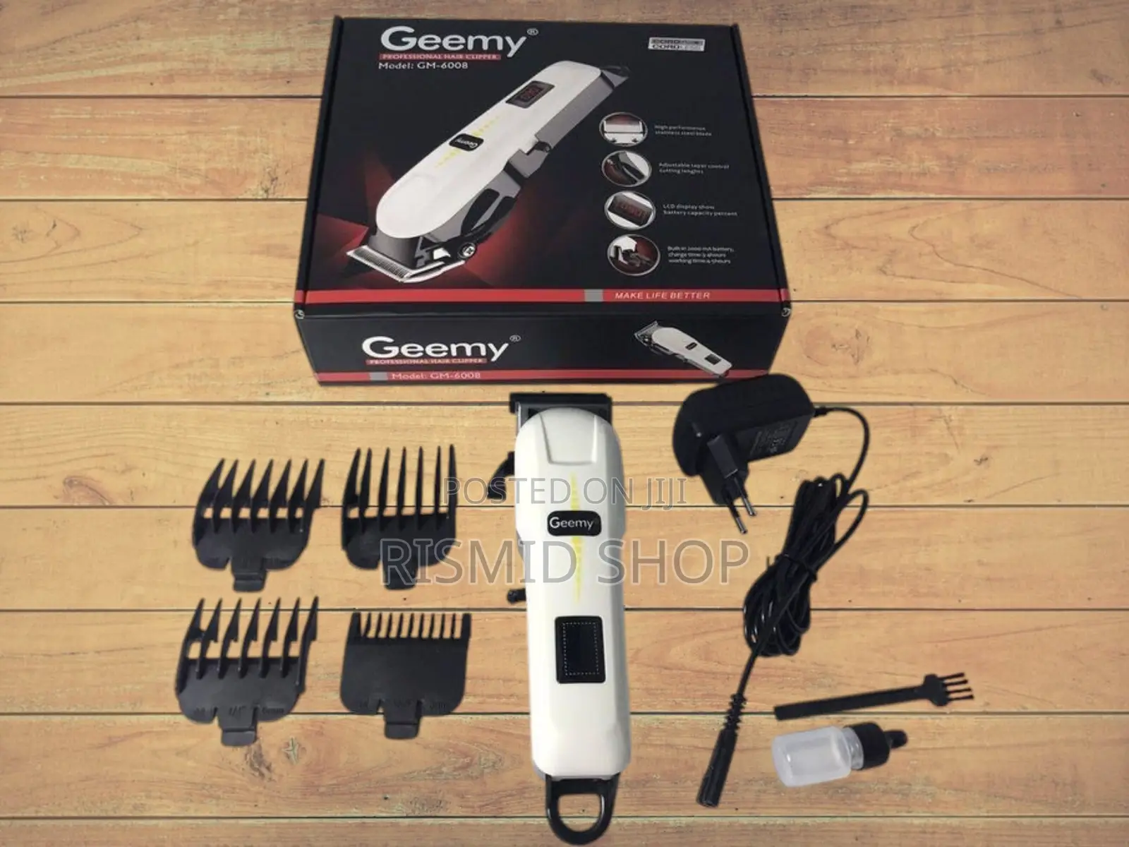 GEEMY GM-6008 Cordless Barber Hair Clipper